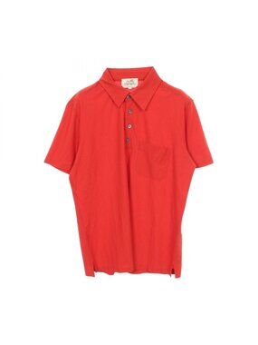 Hermes Polo Shirt with Pockets Orange Cotton